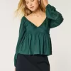 Lätt Ruched Bust Babydoll Top Lätt Ruched Bust Babydoll Top