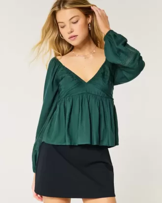 Lätt Ruched Bust Babydoll Top