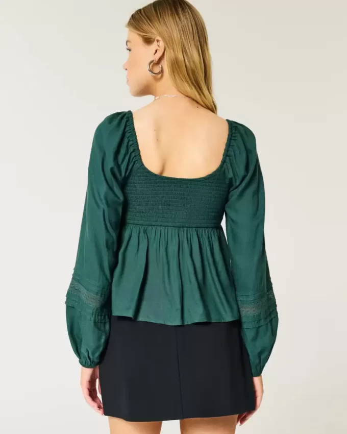 Lätt Ruched Bust Babydoll Top Lätt Ruched Bust Babydoll Top