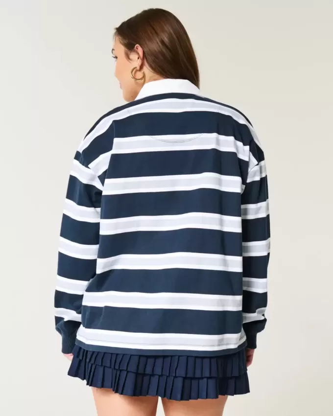 Lätt Teddy Bear Grafisk Rugby Polo