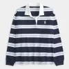 Lätt Teddy Bear Grafisk Rugby Polo