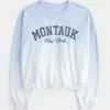 Lätt tröja för Montauk New York Graphic Crew Lätt tröja för Montauk New York Graphic Crew