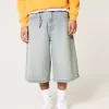 Lätt tvätt Halvlånga Skater Baggy Jeans Lätt tvätt Halvlånga Skater Baggy Jeans