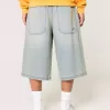 Lätt tvätt Halvlånga Skater Baggy Jeans Lätt tvätt Halvlånga Skater Baggy Jeans