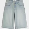 Lätt tvätt Halvlånga Skater Baggy Jeans Lätt tvätt Halvlånga Skater Baggy Jeans