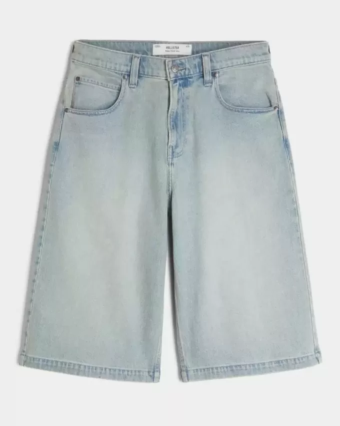 Lätt tvätt Halvlånga Skater Baggy Jeans Lätt tvätt Halvlånga Skater Baggy Jeans