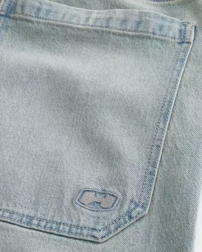 Lätt tvätt Halvlånga Skater Baggy Jeans Lätt tvätt Halvlånga Skater Baggy Jeans