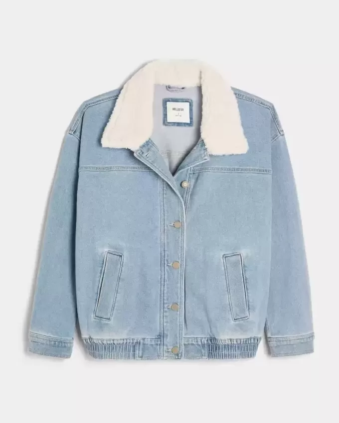 Lätt tvättad jeansjacka Lätt tvättad jeansjacka