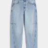 Lätttvättad sömnad skater baggy jeans Lätttvättad sömnad skater baggy jeans