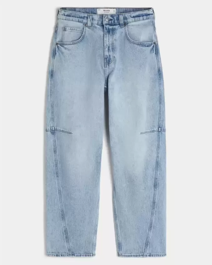 Lätttvättad sömnad skater baggy jeans Lätttvättad sömnad skater baggy jeans