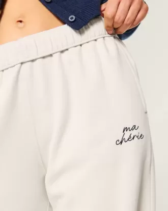 Ma Ch茅rie grafiska träningsbyxor med vida ben