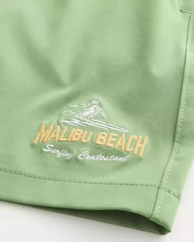 Malibu Beach Grafiska Mid-lår Volleybadbyxor Malibu Beach Grafiska Mid-lår Volleybadbyxor