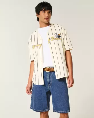 Medium Wash Baggy jeansshorts