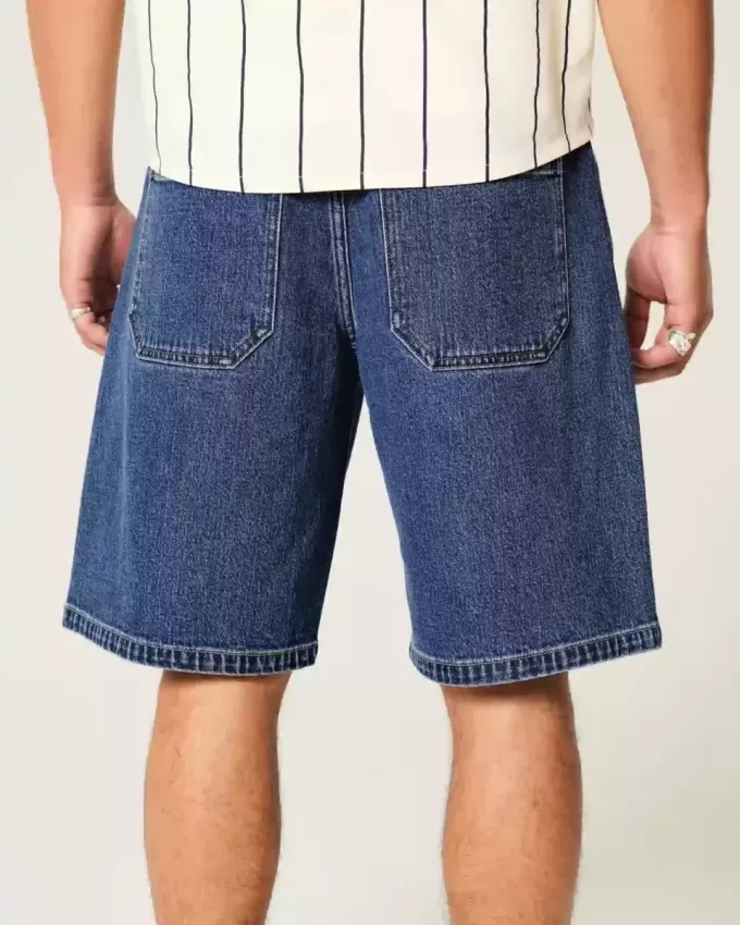 Medium Wash Baggy jeansshorts