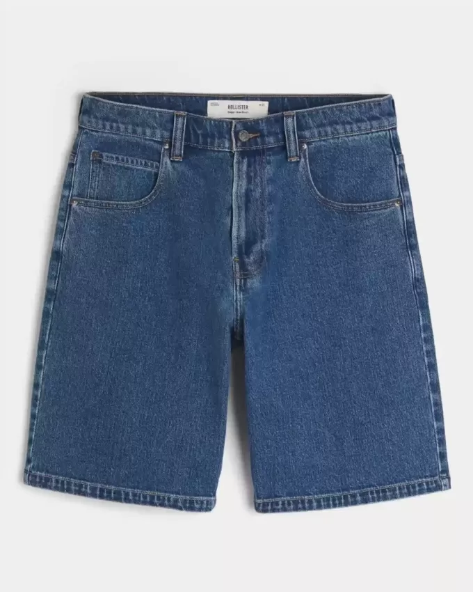 Medium Wash Baggy jeansshorts