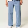 Medium Wash Broderade Baggy Jeans Medium Wash Broderade Baggy Jeans