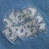 Medium Wash NYC Graphic Super Baggy Jeans Medium Wash NYC Graphic Super Baggy Jeans