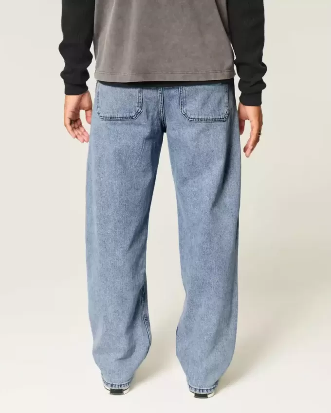 Medium Wash Skater Baggy Jeans Medium Wash Skater Baggy Jeans