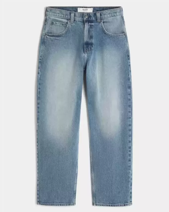 Medium Wash Skater Baggy Jeans Medium Wash Skater Baggy Jeans