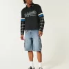 Medium Wash Super Baggy Denim Cargo Shorts