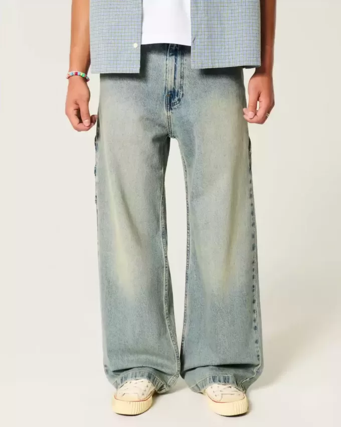 Medium Wash Super Baggy Painter Jeans Medium Wash Super Baggy Painter Jeans