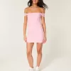 Mesh Off-the-Soulder Bodycon Klänning Mesh Off-the-Soulder Bodycon Klänning