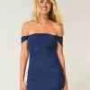 Mesh Off-the-Soulder Bodycon Klänning Mesh Off-the-Soulder Bodycon Klänning