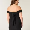 Mesh Off-the-Soulder Bodycon Klänning Mesh Off-the-Soulder Bodycon Klänning