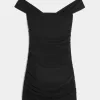 Mesh Off-the-Soulder Bodycon Klänning Mesh Off-the-Soulder Bodycon Klänning