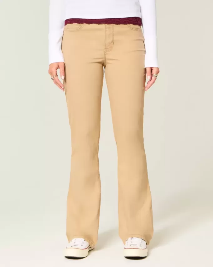 Mid-Rise Khaki Bootcut Jeans Mid-Rise Khaki Bootcut Jeans
