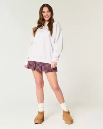 Mid-Rise Plisserat Mini Skort