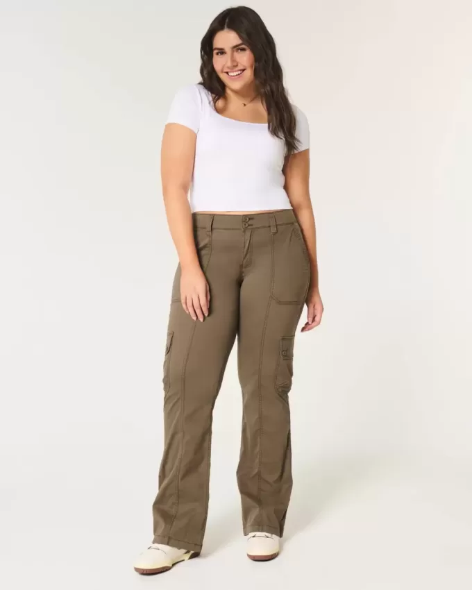 Mid-Rise Relaxed Cargo Boot Byxor Mid-Rise Relaxed Cargo Boot Byxor