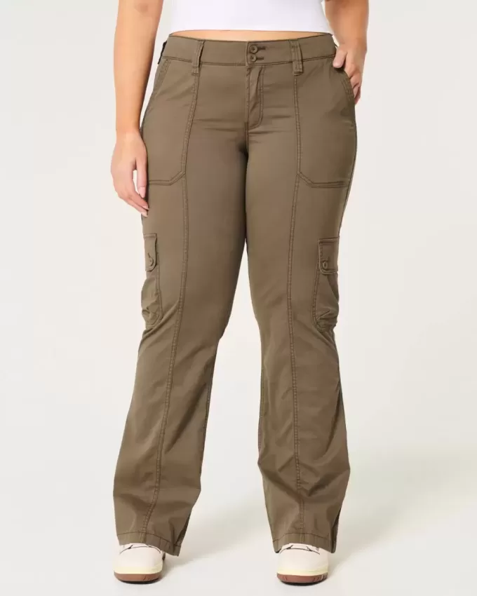 Mid-Rise Relaxed Cargo Boot Byxor Mid-Rise Relaxed Cargo Boot Byxor