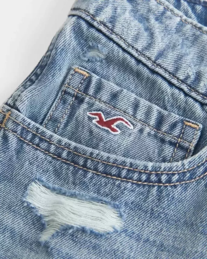 Minishorts i denim med ultralåg höjd Minishorts i denim med ultralåg höjd