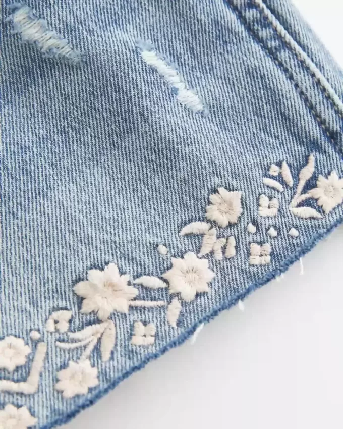 Minishorts i denim med ultralåg höjd Minishorts i denim med ultralåg höjd