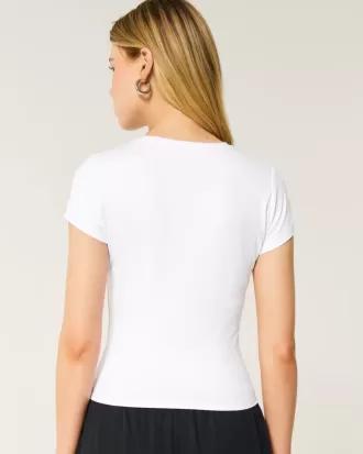 Mjukt stretchigt sömlöst tyg Crew Baby Tee