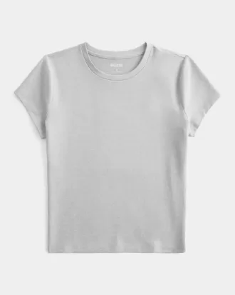 Mjukt stretchigt sömlöst tyg Longline Baby Tee