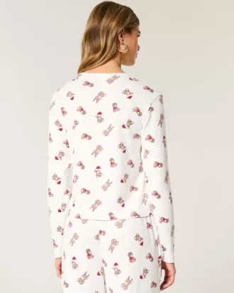 Mysig långärmad pyjamasskjorta