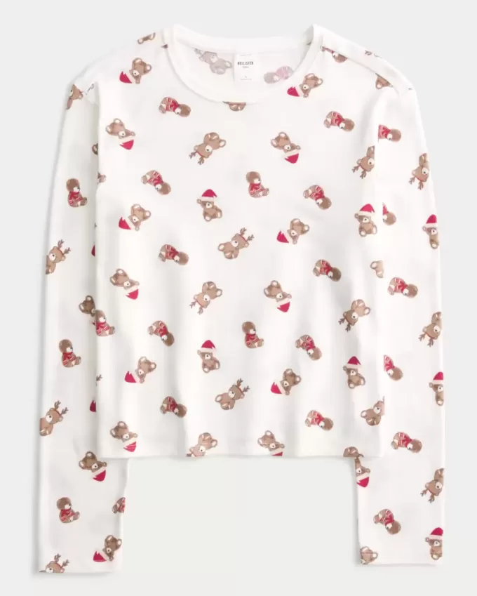 Mysig långärmad pyjamasskjorta Mysig långärmad pyjamasskjorta