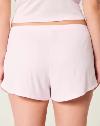 Mysig Pointelle Bow Shortie