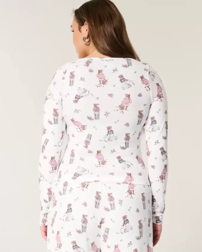 Mysig pyjamastopp i björnmönster Mysig pyjamastopp i björnmönster
