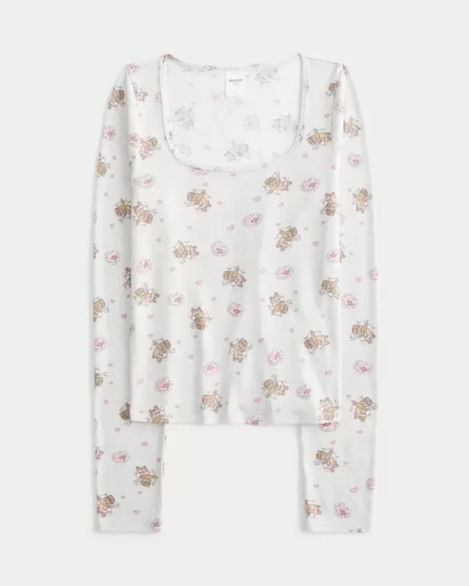 Mysig pyjamastopp i björnmönster Mysig pyjamastopp i björnmönster