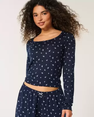 Mysig pyjamastopp i blommönster