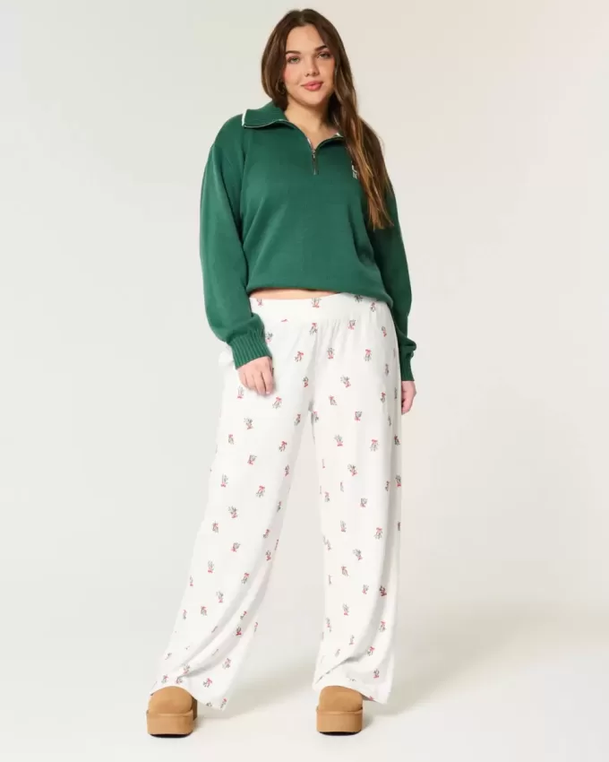 Mysiga pyjamasbyxor med vida ben Mysiga pyjamasbyxor med vida ben