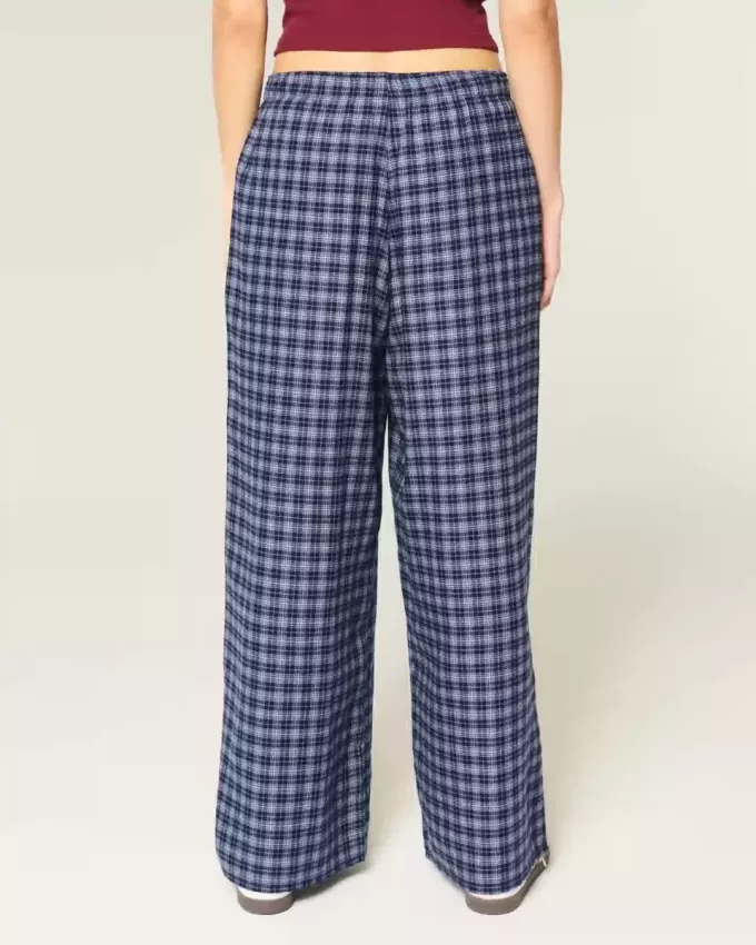 Number Graphic Baggy Flanell Byxor Number Graphic Baggy Flanell Byxor