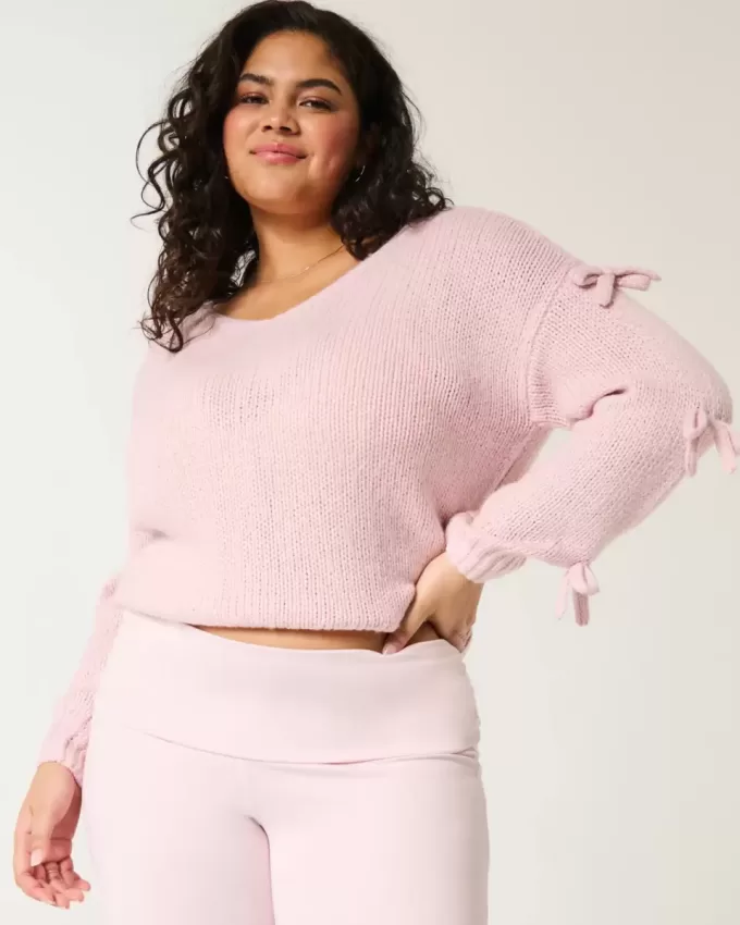 Off-the-Soulder Bow Applique Sweater Off-the-Soulder Bow Applique Sweater