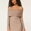 Off-the-Soulder Skater Sweater Dress Off-the-Soulder Skater Sweater Dress