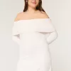 Off-the-Soulder Skater Sweater Dress Off-the-Soulder Skater Sweater Dress