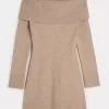 Off-the-Soulder Skater Sweater Dress Off-the-Soulder Skater Sweater Dress