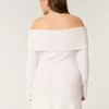 Off-the-Soulder Skater Sweater Dress Off-the-Soulder Skater Sweater Dress